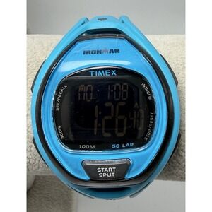 Timex M657 30 Years New Battery 42MM 8" Rubber Band‎ Ironman 2016 Mens